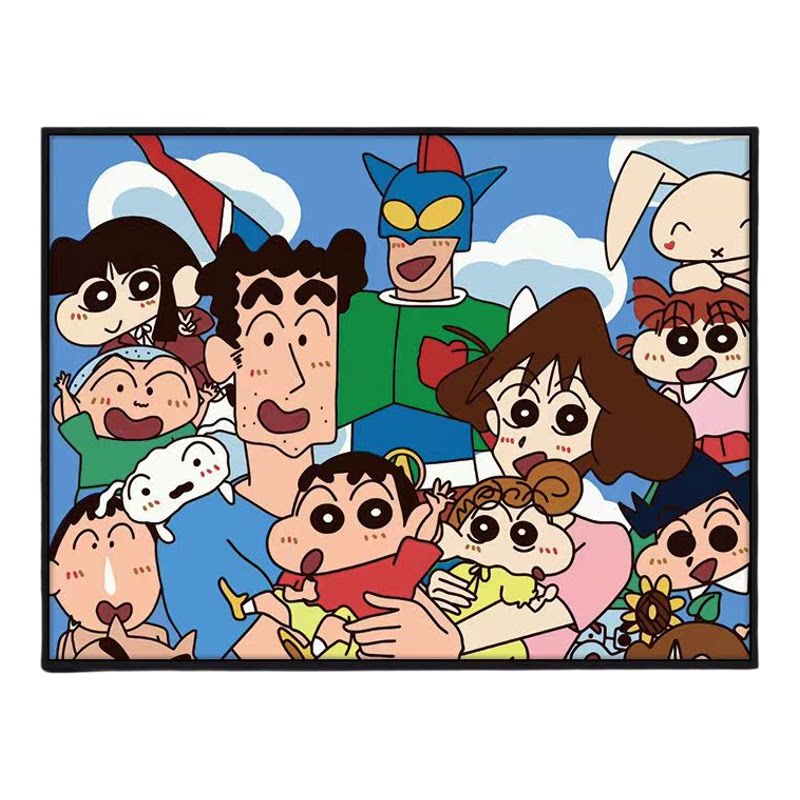 蜡笔小新钻石贴画手工diy自粘满钻卡通动漫小葵广智装饰画十字绣