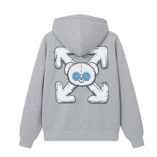 OFF-WHITE™ X JISOO 新款小熊双箭头装饰连帽卫衣男女开衫上衣