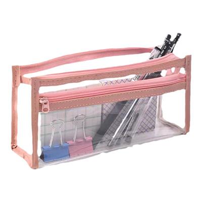 双层透明笔袋大容量考试专用