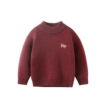 齐齐熊男童仿貂毛抗静电起球毛衣