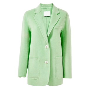 【菲妮尔Fairy】100%绵羊毛双面呢休闲通勤百搭韩版西装毛呢外套