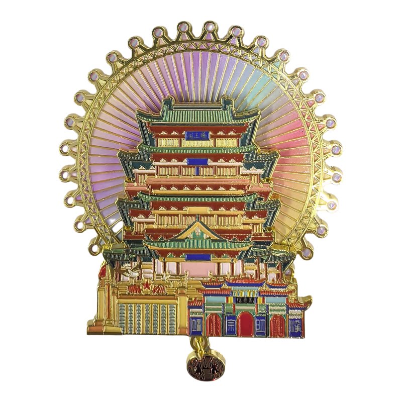滕王阁旋转金属冰箱贴