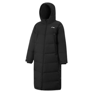 李宁儿童超长款高充绒量羽绒服2025冬季新款男童女童经典保暖外套