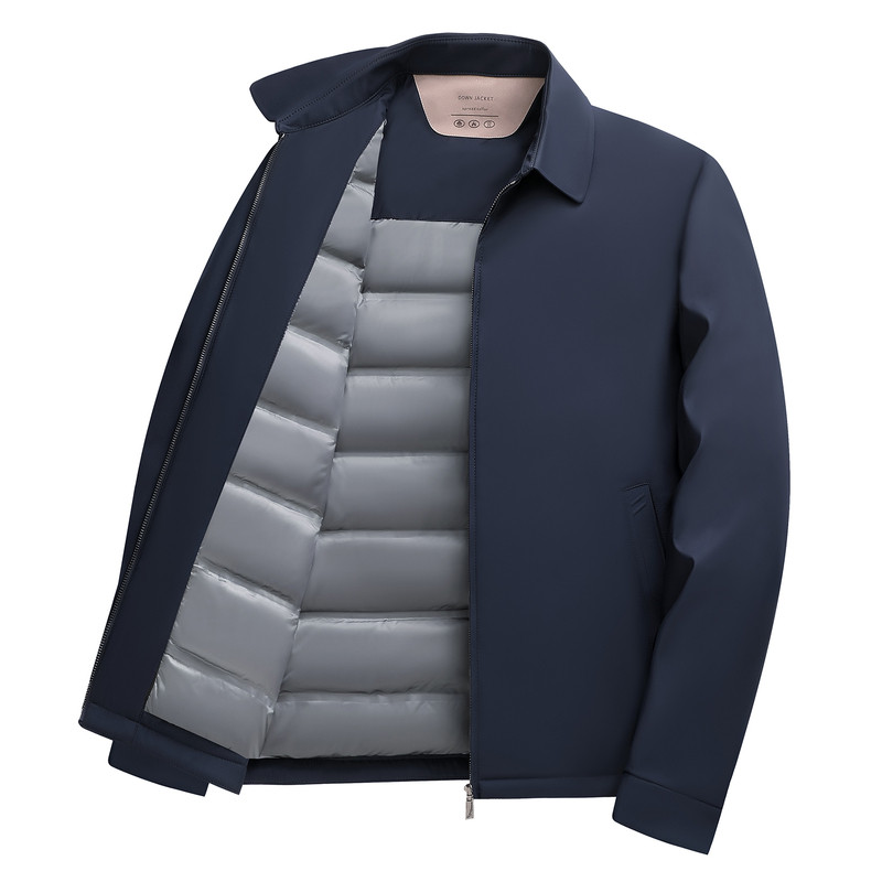 罗蒙男士冬季90鸭绒羽绒服夹克