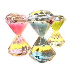 网红钻石液体沙漏计时器女孩卧室装饰品玩具送情侣送孩子生日礼物