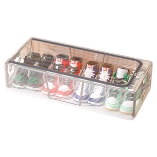 日本鞋盒鞋子收纳神器省空间透明鞋盒鞋柜放靴子鞋床底可折叠鞋架