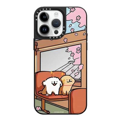 CASETiFiY联名线条小狗16Pro适用于iPhone17ProMax苹果15plus手机壳14防摔13网红磁吸镜面华强北平替潮壳少女