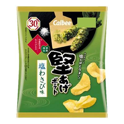 6包包邮现货日本零食期间限定卡乐比Calbee坚脆薯片 盐芥末味 60g