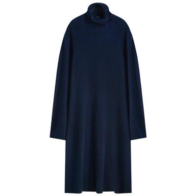 COCOBELLA静奢风高领长款连衣裙秋冬气质高知OP毛衣裙MZ3146