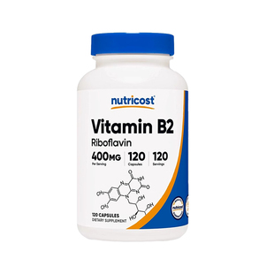 美国原装进口Nutricost维生素B2 核黄素400mg120粒Vitamin B2 VB2