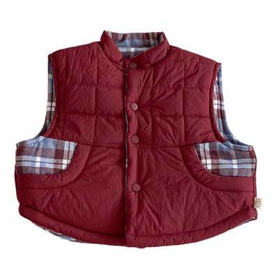 儿童夹棉马甲2025新款