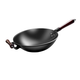 中福炒锅氮化铁锅家用炒菜锅无涂层大品牌生铁铸铁锅广西陆川铁锅