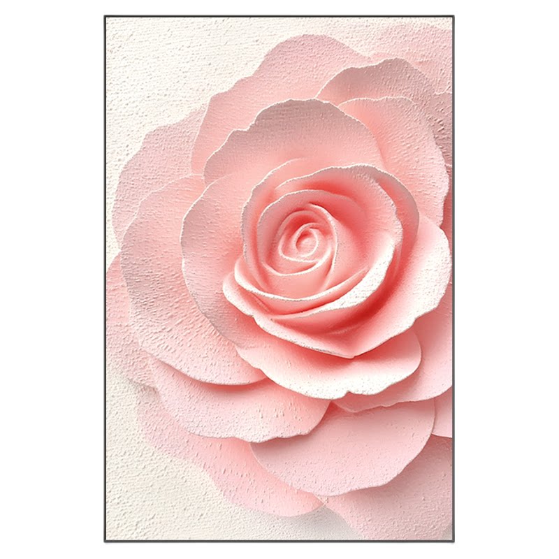 客厅装饰画粉红花卉挂画