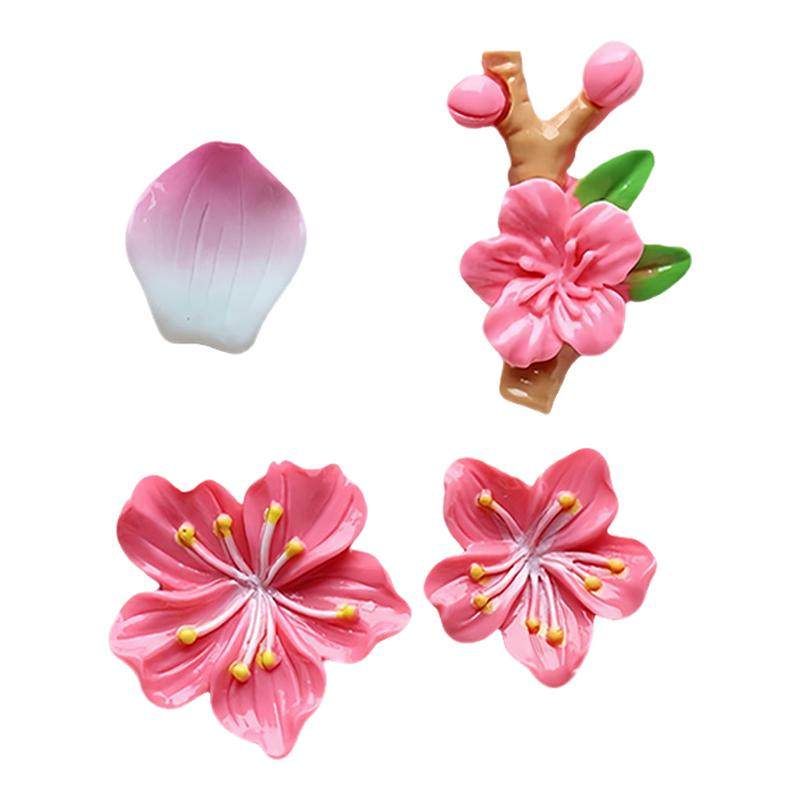 汽车电动车九号仿真桃花装饰贴