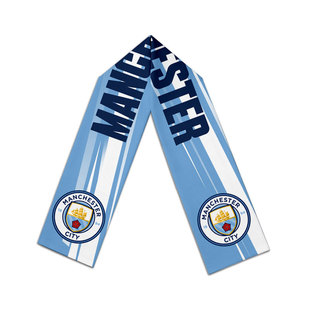 曼城队蓝月亮球迷曼彻斯特哈兰德围巾男女加油助威保暖披肩可定制