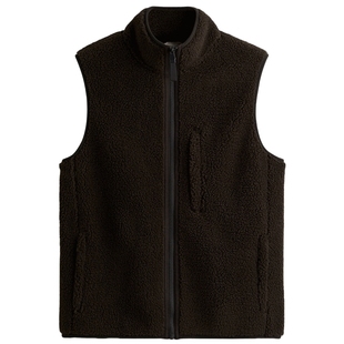 HM冬季男装标准版型泰迪绒运动背心1283824