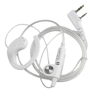 对讲讲机耳机线透明白铝箔大耳挂不入耳式手台耳麦耳塞通用K头T头