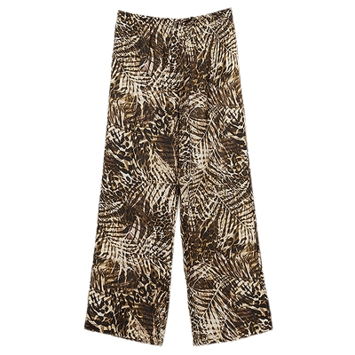 CALZEDONIA卡泽意袜春夏女士时尚轻盈舒适热带印花阔腿裤0BDP148