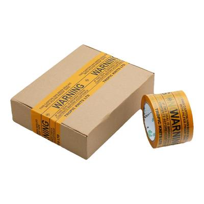 7.5CM黄色WARNING警示语封箱胶带