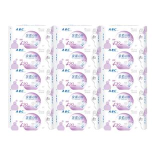 ABC卫生巾女超长夜用420mm超薄姨妈组合装整箱官方旗舰店官网正品