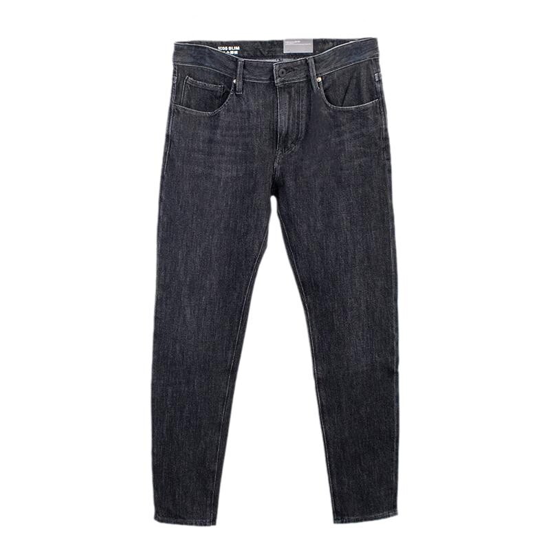 新款ABLEJEANS男牛仔裤修身五袋