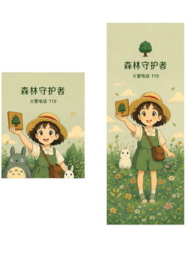 消防栓箱贴纸可爱消防漫画贴消防设备提示标识防水自粘墙面装饰贴