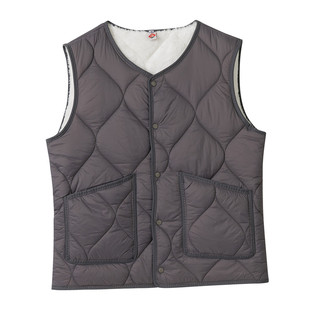 羊羔绒秋冬新款羽绒棉马甲男保暖背心加绒加厚爸爸坎肩中老年马夹
