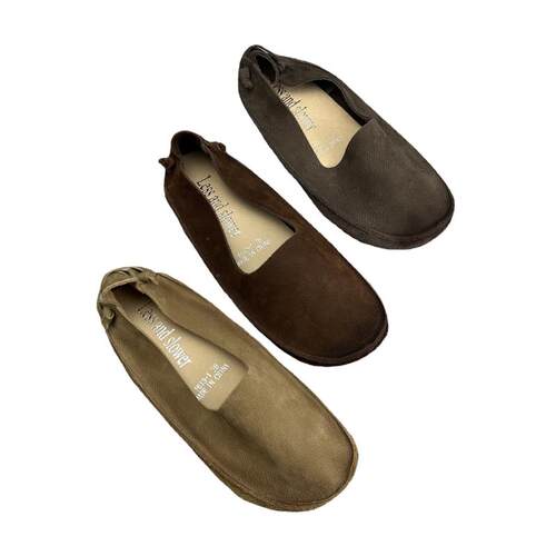 D家16年老店 1613热销复古平底女休闲鞋 头层牛皮套脚单鞋 森女风