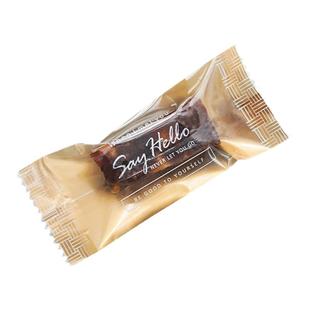 海盐杏仁太妃糖装袋透明英文咖啡糖牛扎糖糖果机封袋牛轧糖包装纸