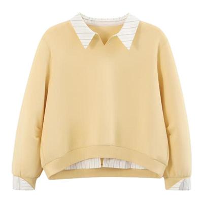 本依凡美式假两件长袖卫衣