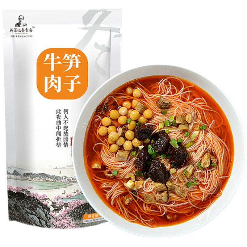四川绵阳美食蒋蓉记香雪海牛肉肥方便米线/米粉