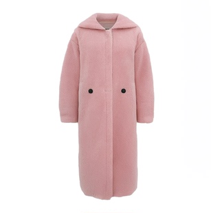 泰迪熊大衣全羊毛2025冬新款羊羔毛绒连帽长款韩版皮草女毛毛外套