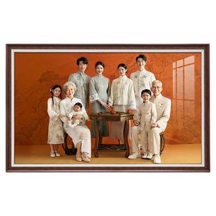 全家福相框摆台定制大尺寸挂墙加洗照片做成相册摆台免打孔钉婚纱