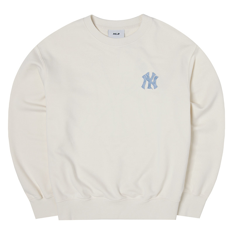 MLB情侣圆领后背大logo长袖卫衣
