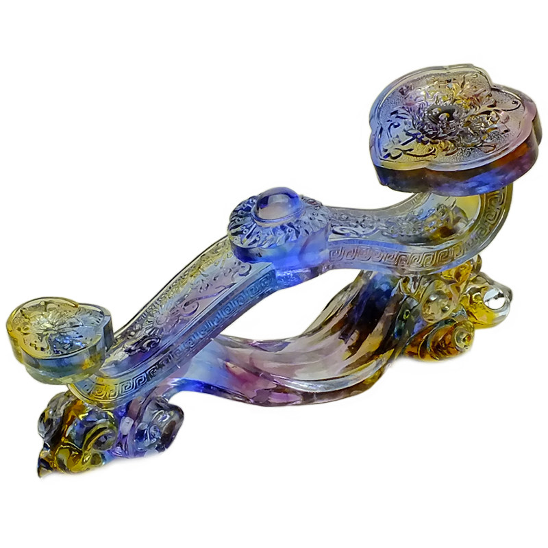 送给新婚夫妇的礼物琉璃如意摆件