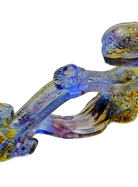 送给新婚夫妇的礼物琉璃如意摆件