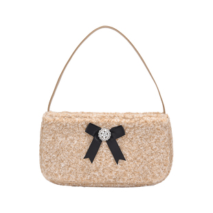 Sei Carina Y毛呢芭比公主腋下包甜美新款高级感小众设计女款包包