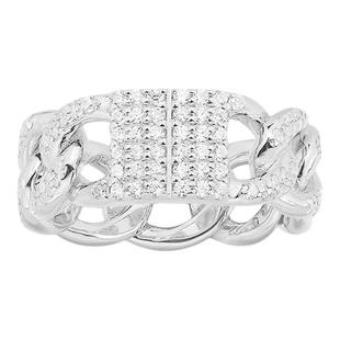 【情人节礼物】APM Monaco密镶链环戒指镶钻高级时尚轻奢男女款