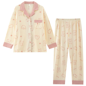 睡衣女春秋款长袖2025新款冬季套装甜美可爱可外穿女士秋天家居服