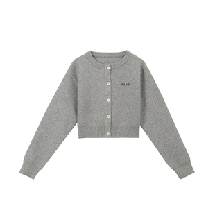 King Prince春季软糯潮流短款ins针织衫开衫慵懒风宽松毛衣外套