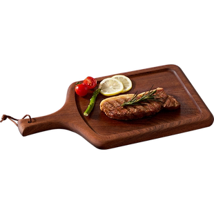 实木牛排餐盘日式木质披萨盘牛扒木板餐具木盘子木头托盘西餐摆盘