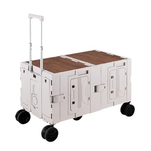 营地车户外拉杆车折叠野营拖车手推野餐露营车摆摊车载收纳箱聚拢