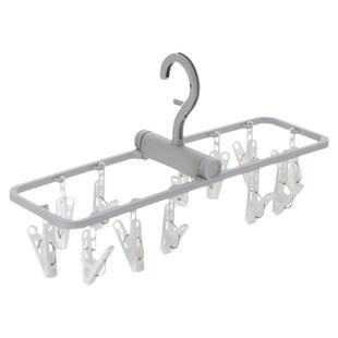 日本晾衣架多夹子可折叠便携袜子晾晒神器婴儿宝宝内衣内裤晾袜架