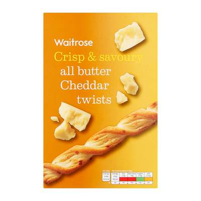 【自营】英国waitrose烤咸奶酪黄油芝士扭酥脆卷饼干春节零食临期