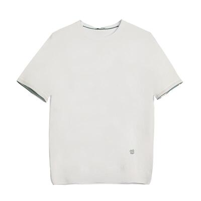 商务休闲百搭白色圆领半袖T恤