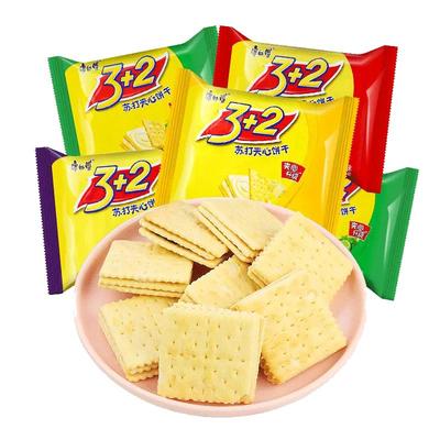 康师傅3+2苏打夹心饼干三加二饼干3十2散装小包零食小吃休闲食品
