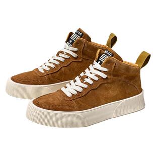 男鞋2026新款冬季高帮运动鞋翻毛真皮潮鞋中帮休闲板鞋潮牌马丁靴