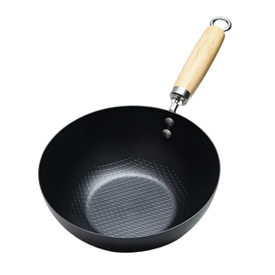 迷你小炒锅章丘手工小铁锅一人食炒锅无涂层不粘锅燃气电磁炉通用
