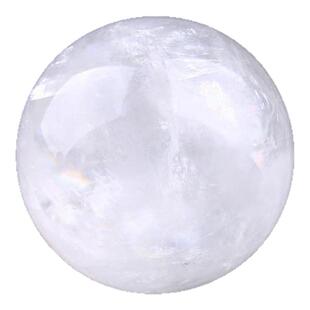 天然白水晶球摆件原石打磨客厅财位补缺角卧室床头朝西风水球正品