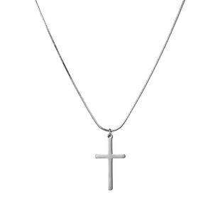 VOYAGE简约十字架钛钢项链锁骨链男士潮牌男生高级感男款链子配饰